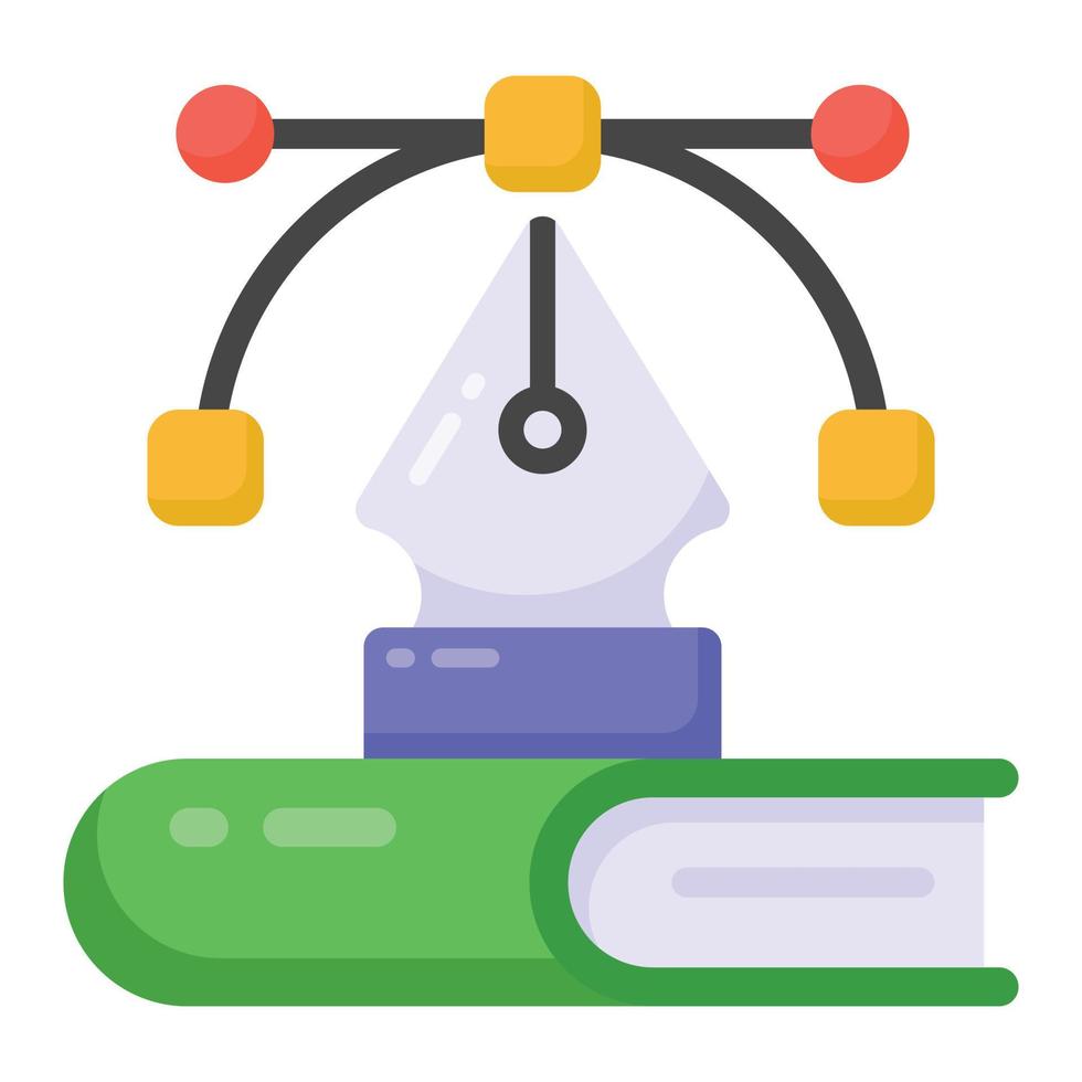 grafische studie in vlakke stijlicoon, bewerkbare vector