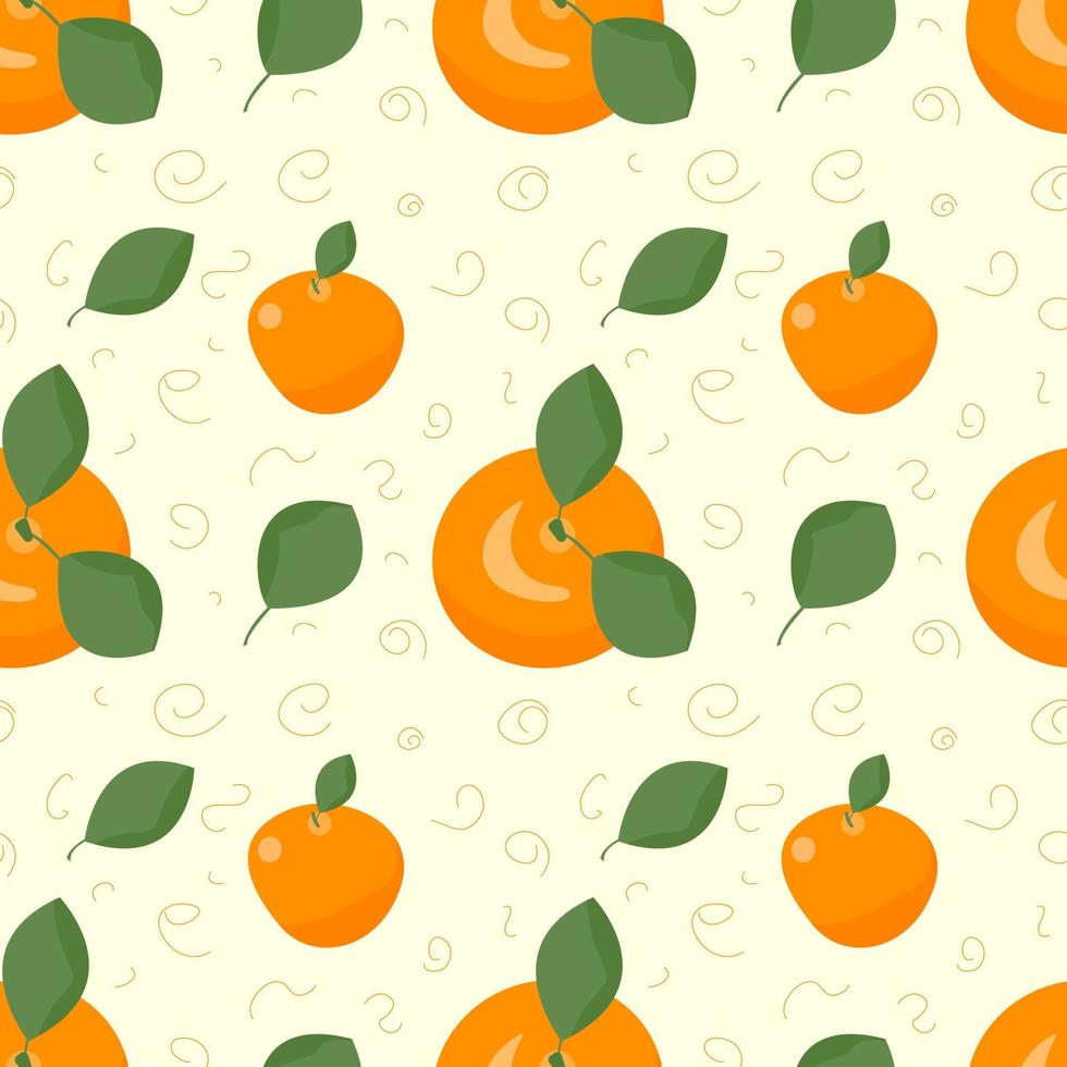 sappige oranje naadloze patroon. vector platte iilustration