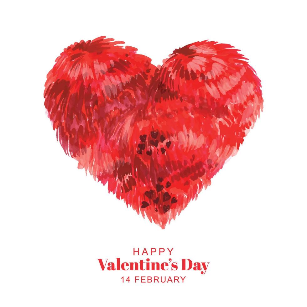 gelukkige Valentijnsdag rood hart viering kaart achtergrond vector