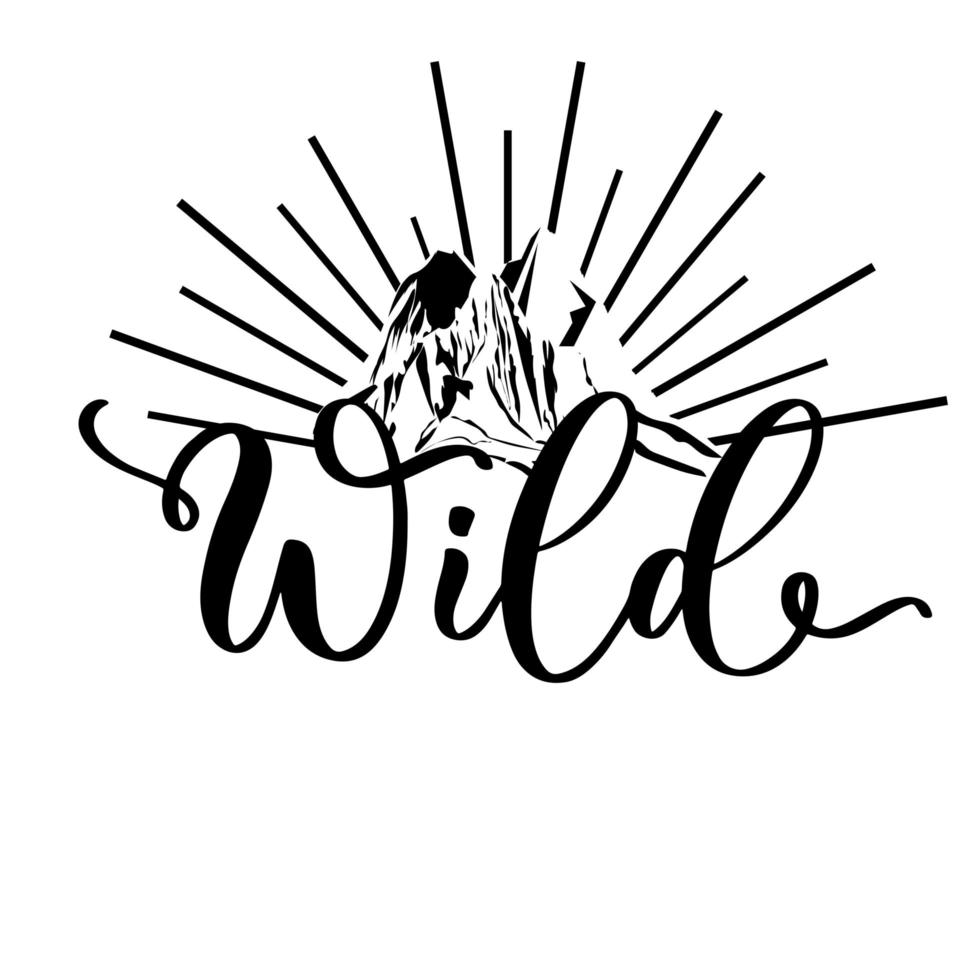 wilde belettering inscriptie. t-shirt ontwerp print, logo, webbanner, sticker. vector