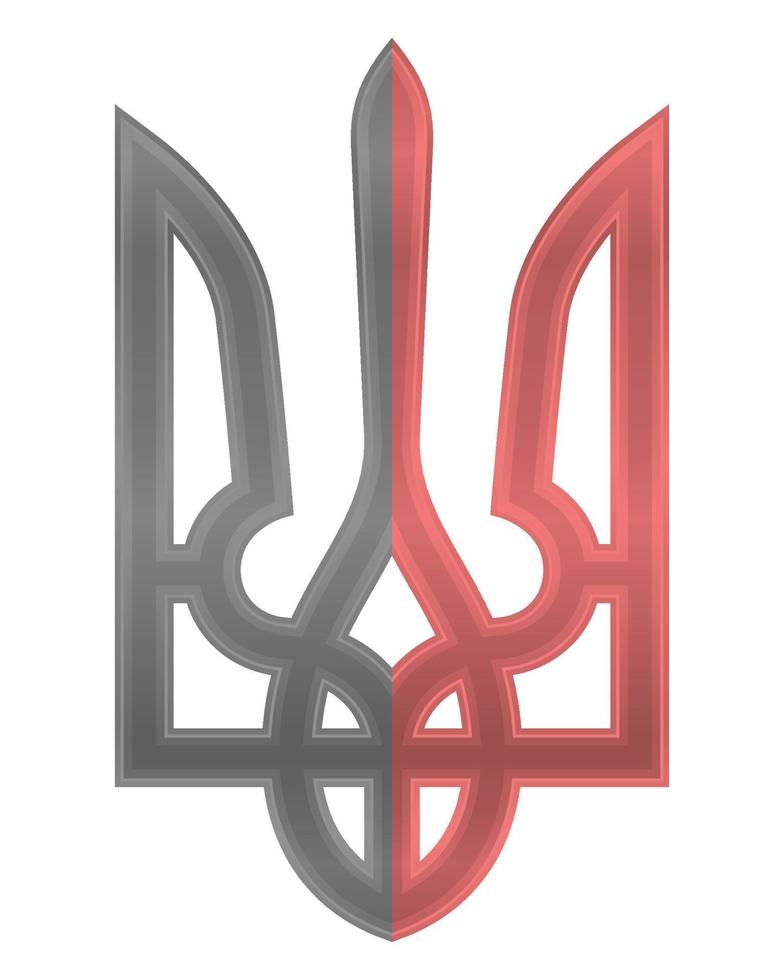 wapenschild van Oekraïne nationaal embleem vectorillustratie geïsoleerd op een witte background vector