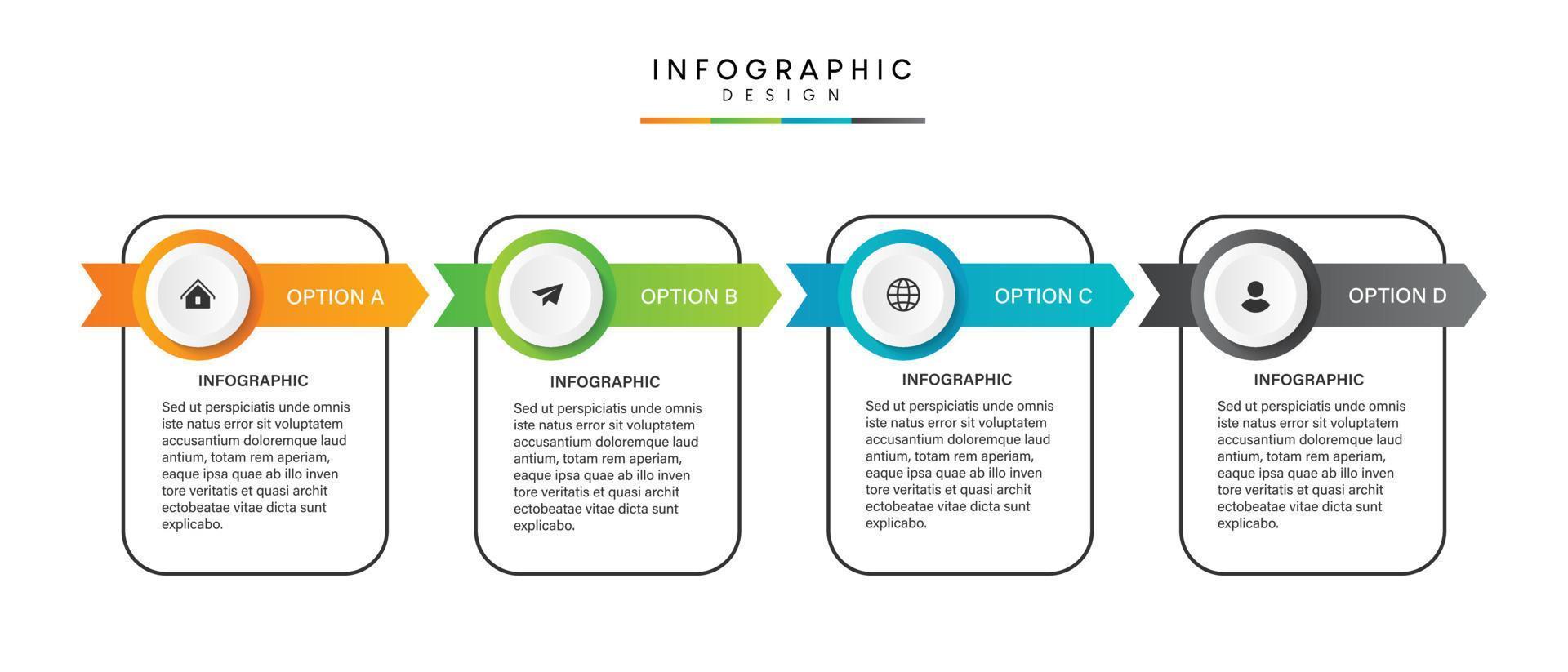 stappen business data visualisatie tijdlijn proces infographic sjabloonontwerp met pictogrammen vector