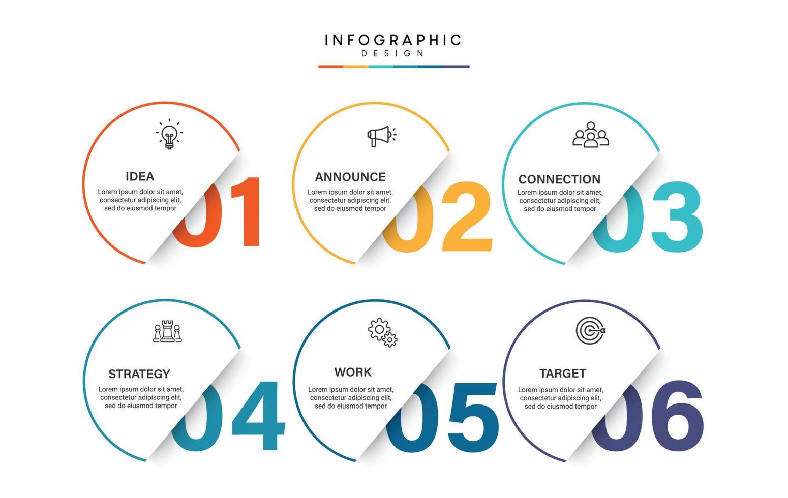 stappen business data visualisatie tijdlijn proces infographic sjabloonontwerp met pictogrammen vector