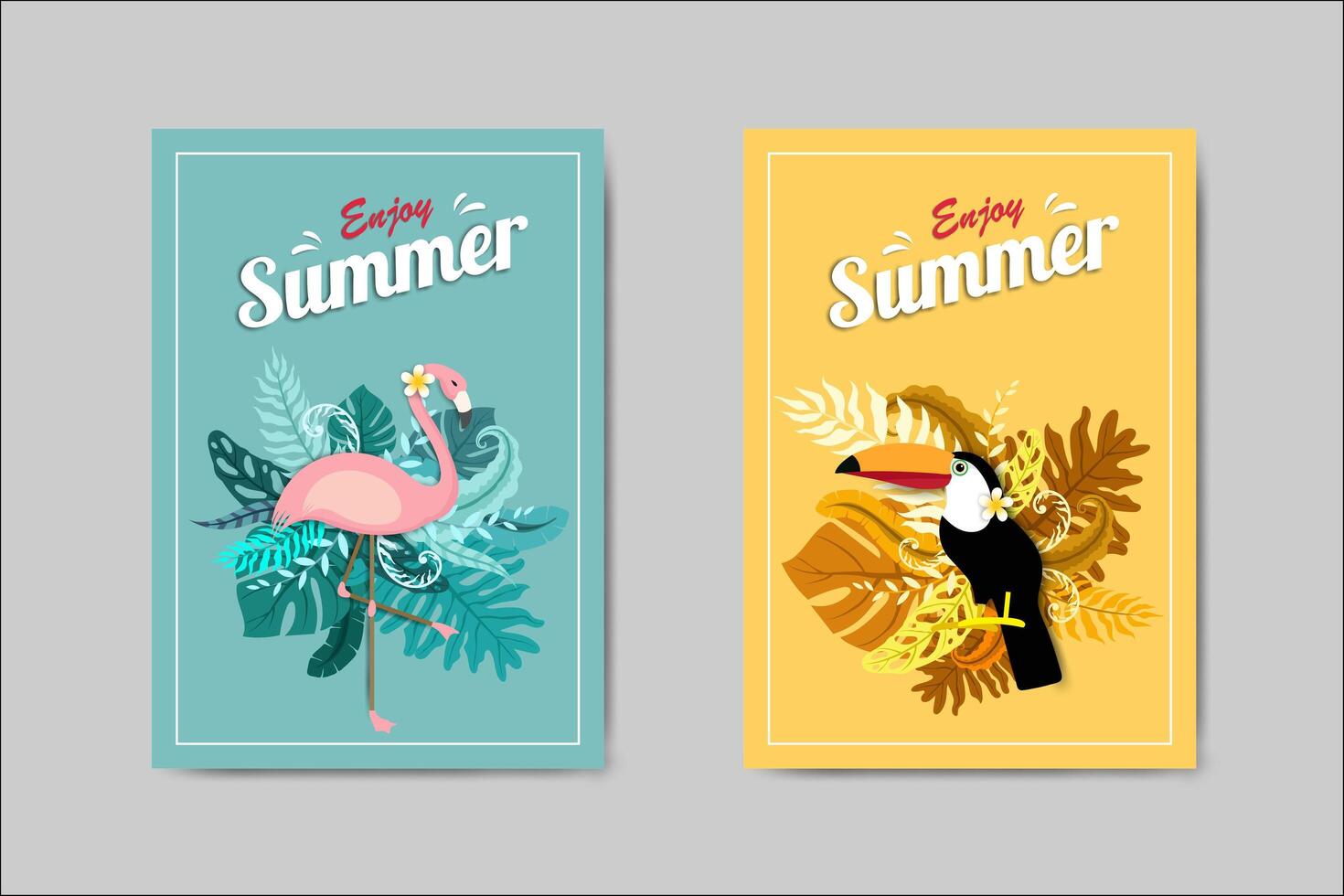 Mooie zomer kaart belettering kaart vector