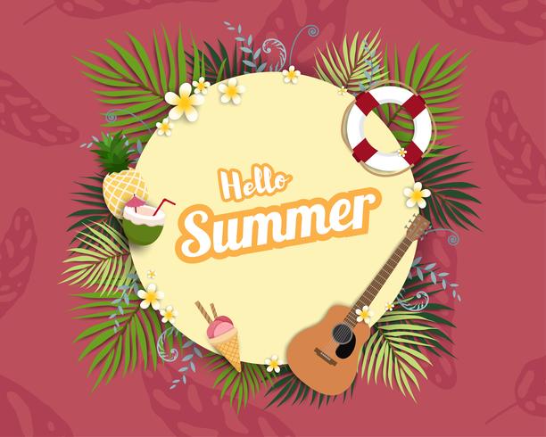 Mooie zomer banner en poster kaart vector