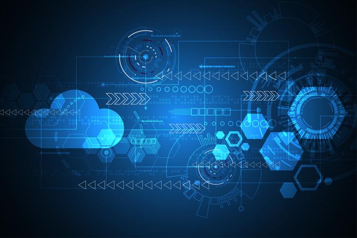 Vector abstracte achtergrondtechnologieinnovatie van de toekomst.