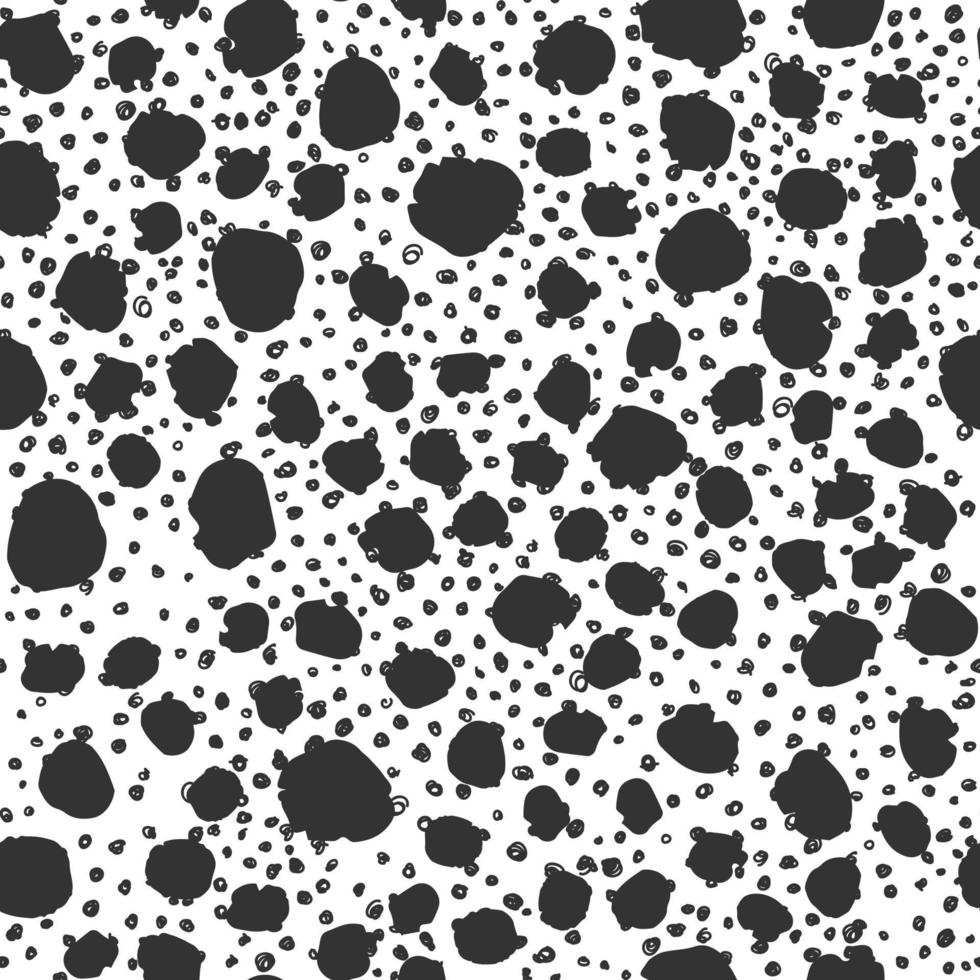 abstract monochroom creatief dierlijk bont naadloos patroon. vector