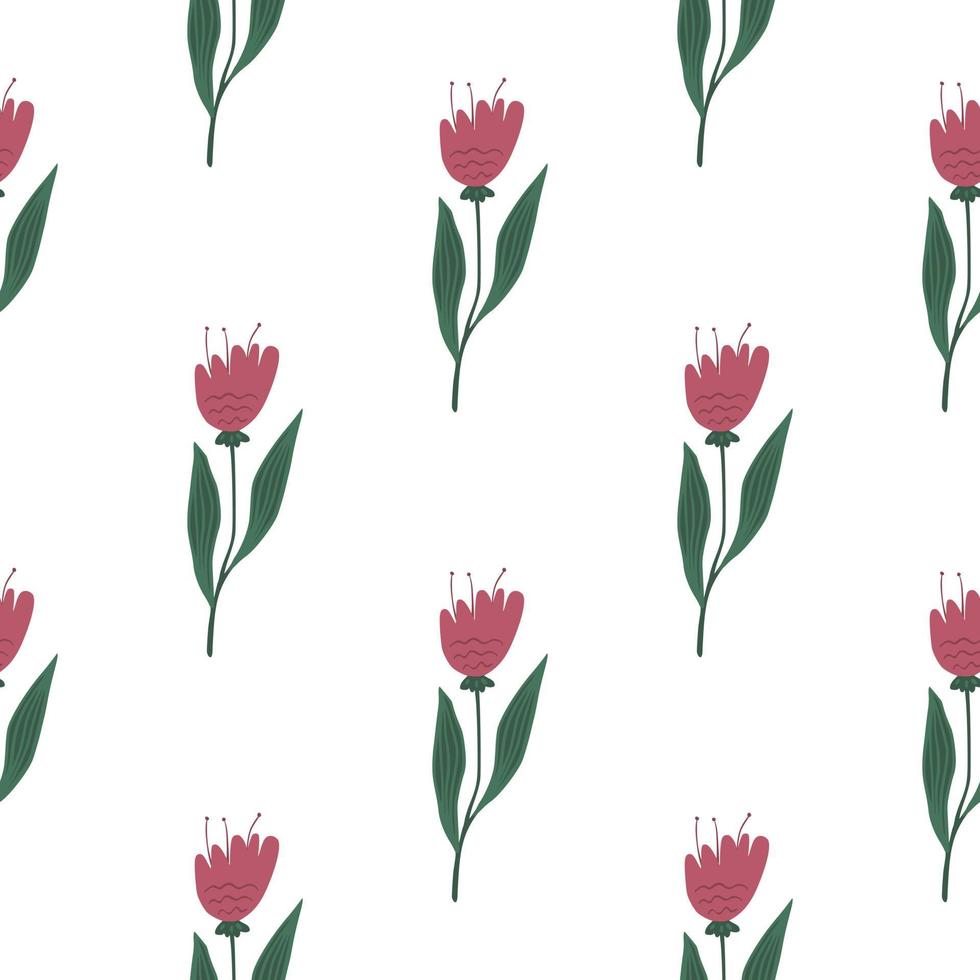 wilde bloemen naadloze patroon geïsoleerd op een witte achtergrond. vector