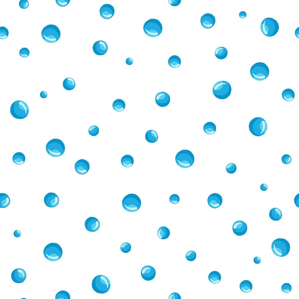 water bubbels naadloze patroon op een witte achtergrond. vector