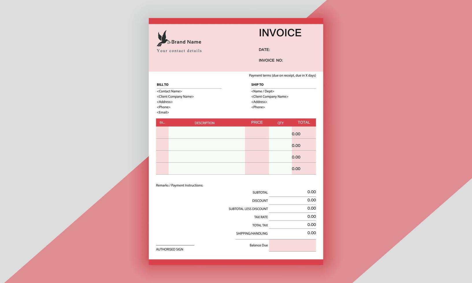 factuursjabloon, factureringsoffertes, geldrekeningen of prijsfacturen en ontwerpsjablonen voor betalingsovereenkomsten vector