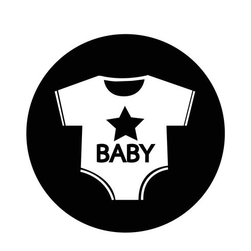 Baby kleding pictogram vector