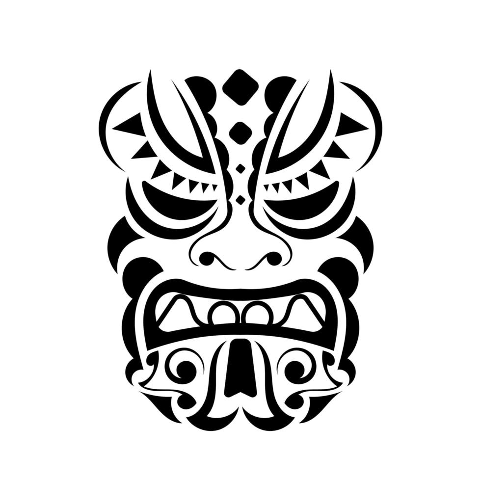 masker gezicht tattoo ornament maori stijl. Afrikaans ritueel traditioneel masker. tiki moko. vector