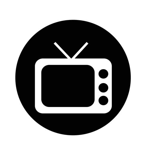 Retro tv-pictogram vector