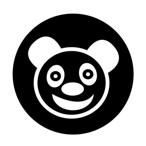 Schattig panda pictogram vector