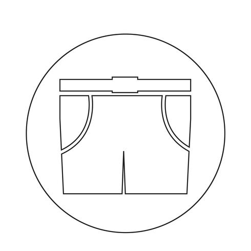 Mannen Bermuda shorts pictogram vector