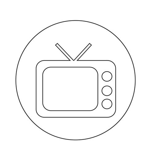 Retro tv-pictogram vector