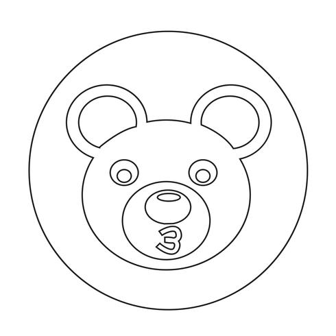 Bear pictogram vector