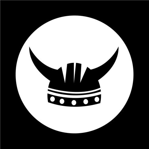 Viking helm pictogram vector