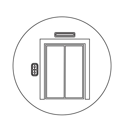 lift pictogram vector