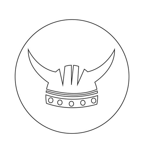 Viking helm pictogram vector