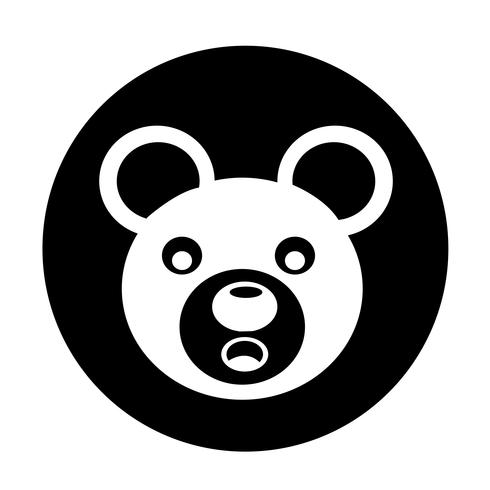 Bear pictogram vector