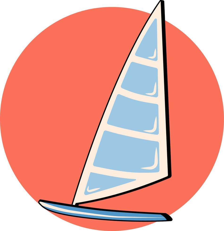 illustraties over het onderwerp actieve sporten. illustraties van zeilboot. vector