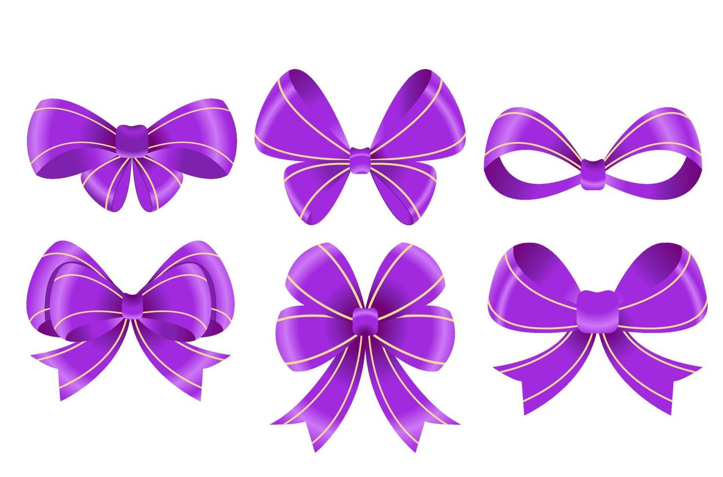 set paarse linten vector