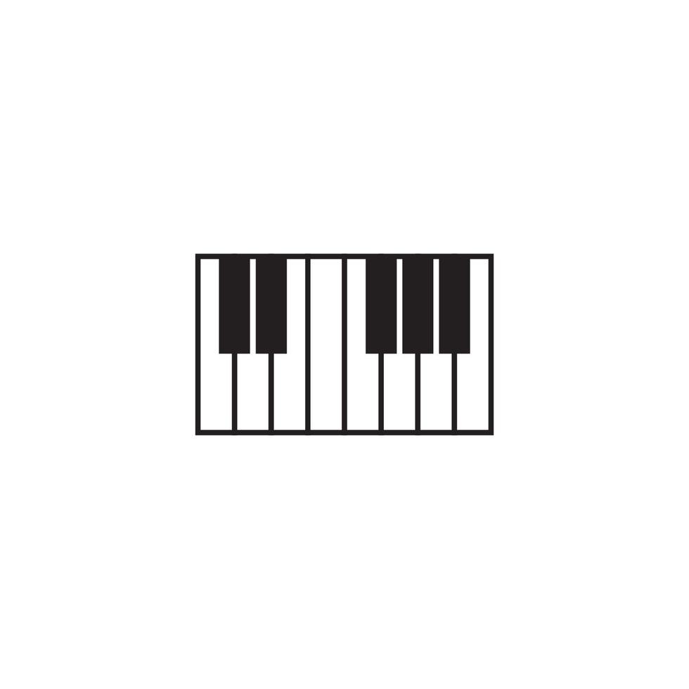 piano pictogram vector illustratie sjabloon