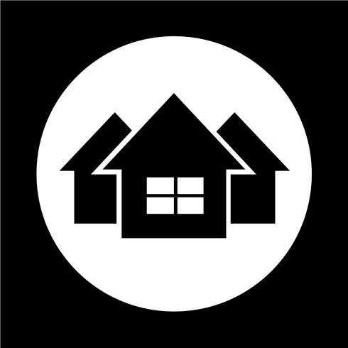 Onroerend goed huis pictogram vector