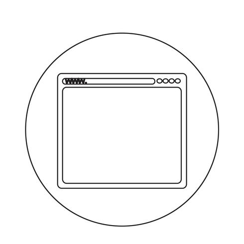 browser pictogram vector