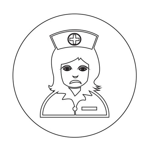 Verpleegster pictogram vector
