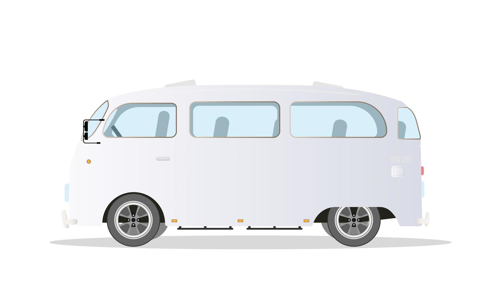 witte bus geïsoleerd. schoolbus, openbaar vervoer. vector. vector