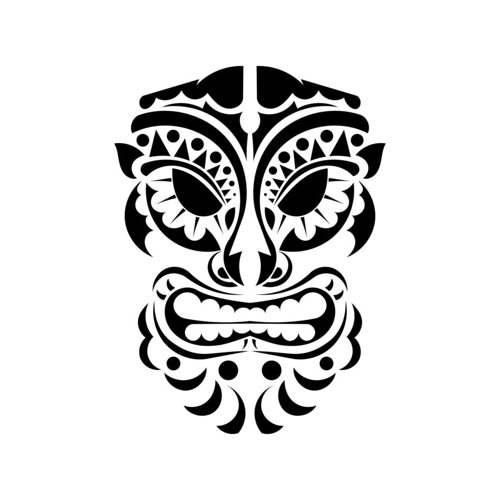 clipart tattoo masker van de japanse demon. goed voor prints, tatoeages en t-shirts. geïsoleerd. vectorillustratie. vector