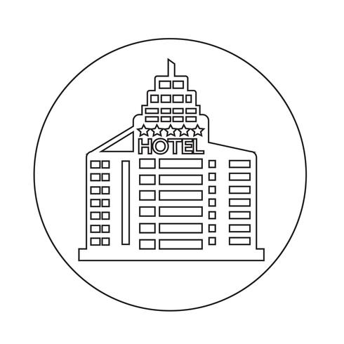 hotel pictogram vector