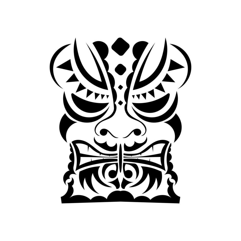 totem vector ontwerp. decor uit Polynesië en Hawaï, tribale volkskunst achtergrond. vectorillustratie.