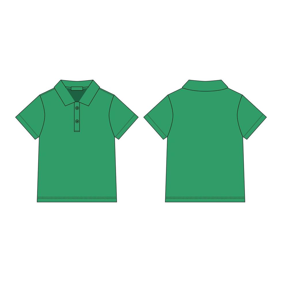 t-shirt polo in groene kleur ontwerpsjabloon. klassiek poloshirt. vector