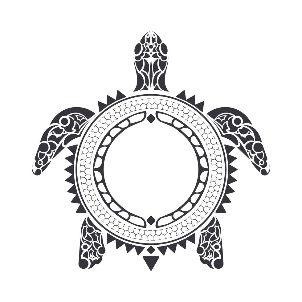 Tribal Polynesische schildpad patroon. maori en Polynesisch cultuurpatroon. vector