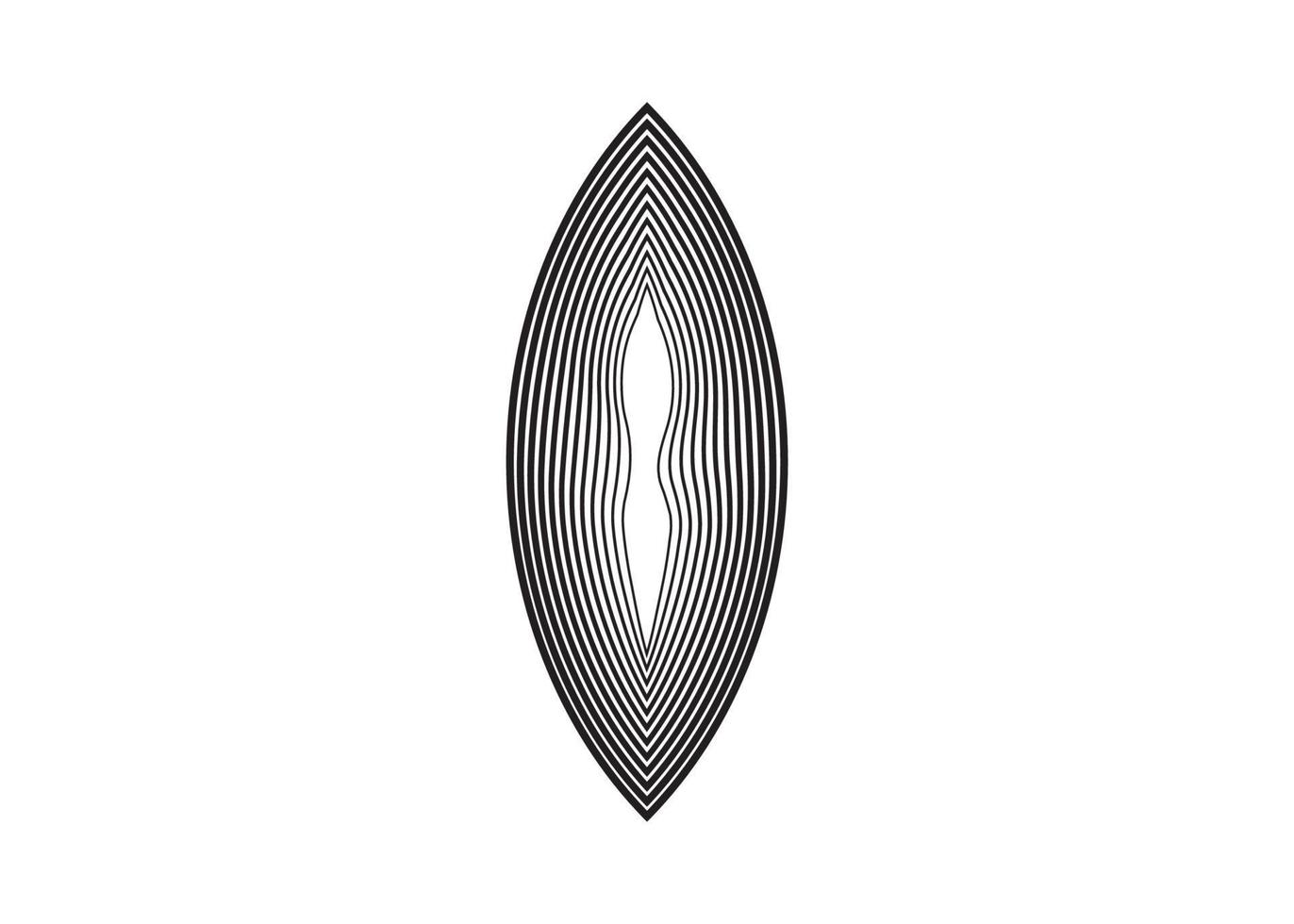 schoonheid vagina concept abstract logo, heilige amandel teken symbool of teken, overlappende cirkels vector geïsoleerd of witte background