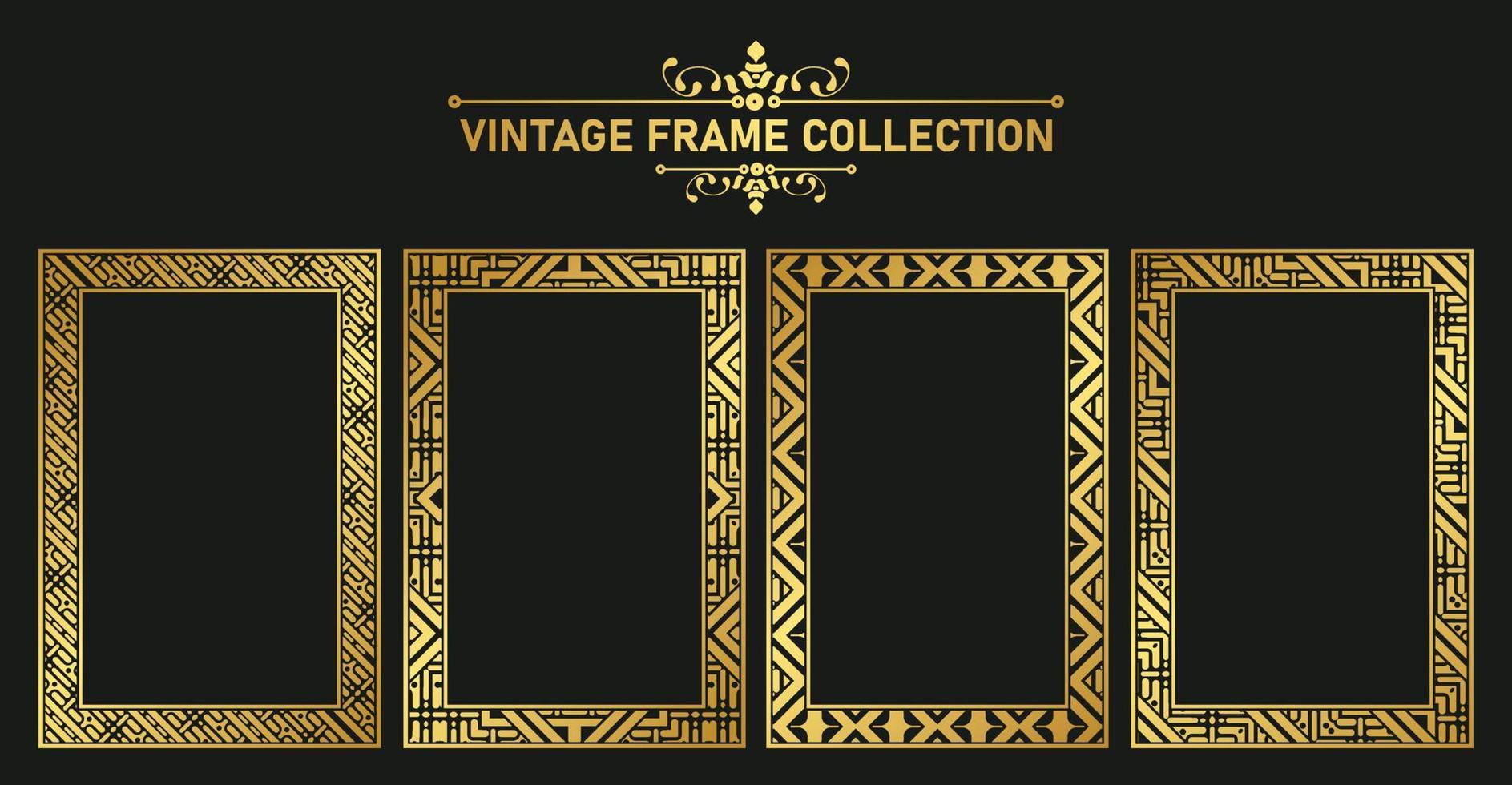 luxe vintage sierlijstcollectie vector