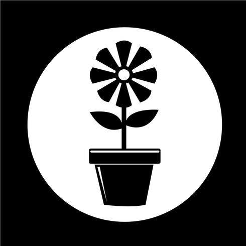 Bloempot pictogram vector