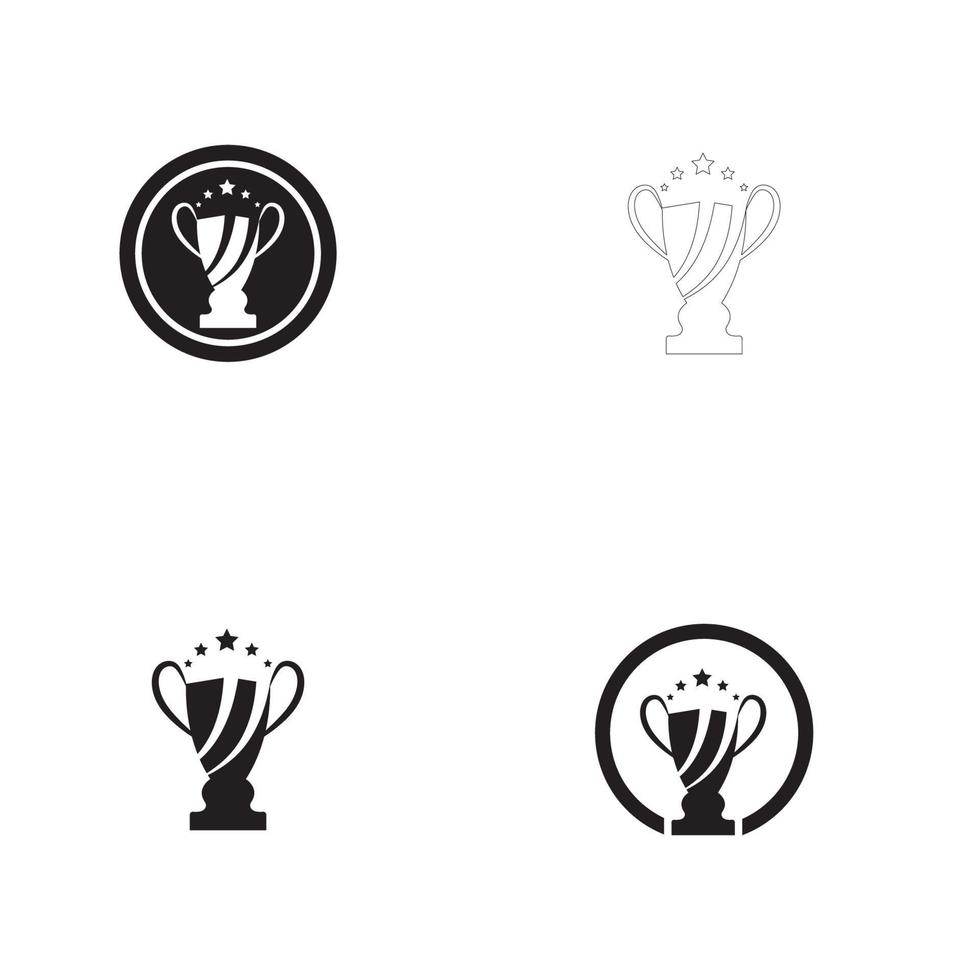 trofee vector logo icon.champions trofee logo pictogram voor winnaar award logo sjabloon