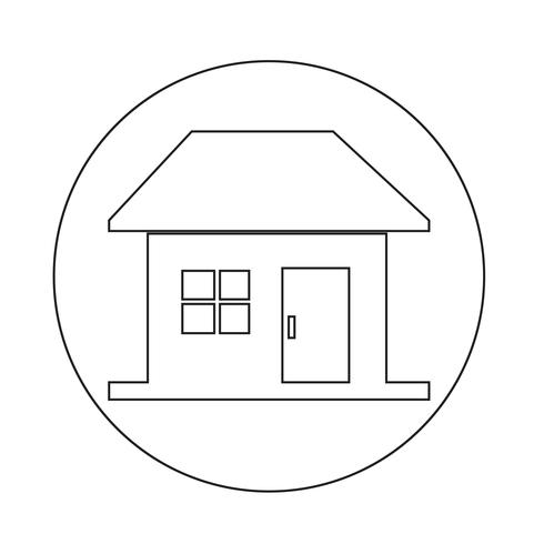 Onroerend goed huis pictogram vector