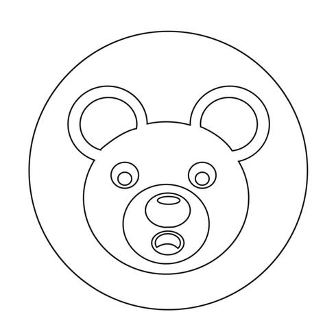 Bear pictogram vector