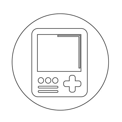 Handheld gameconsole pictogram vector