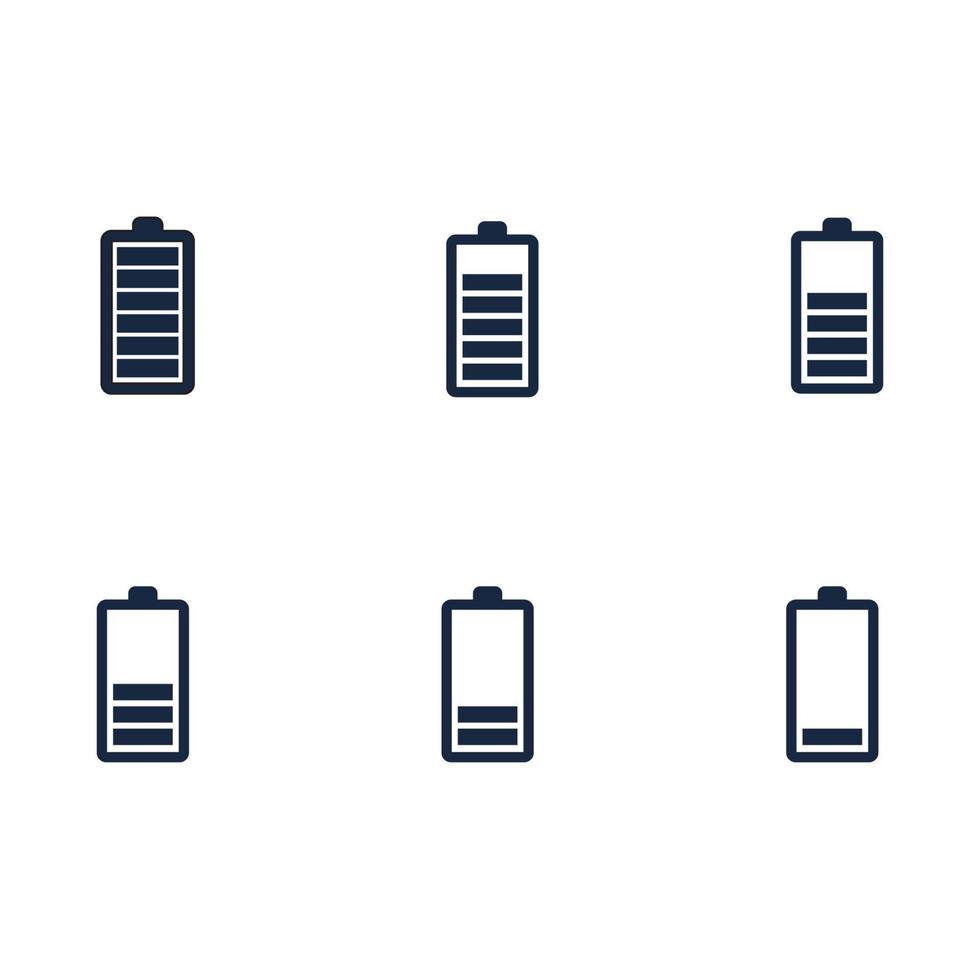 macht batterij logo pictogram vector illustratie ontwerp template.battery opladen vector icon.battery power en flash bliksemschicht logo