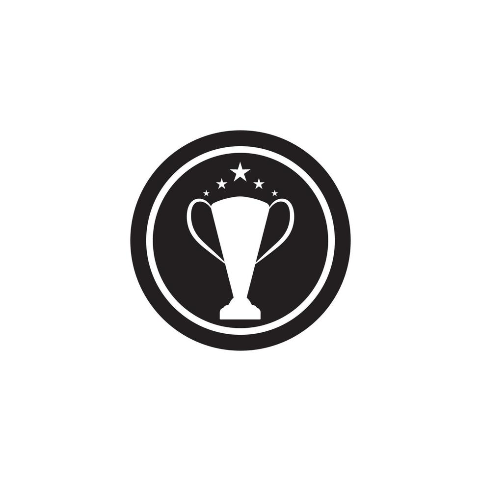 trofee vector logo icon.champions trofee logo pictogram voor winnaar award logo sjabloon