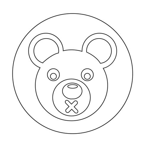 Bear pictogram vector
