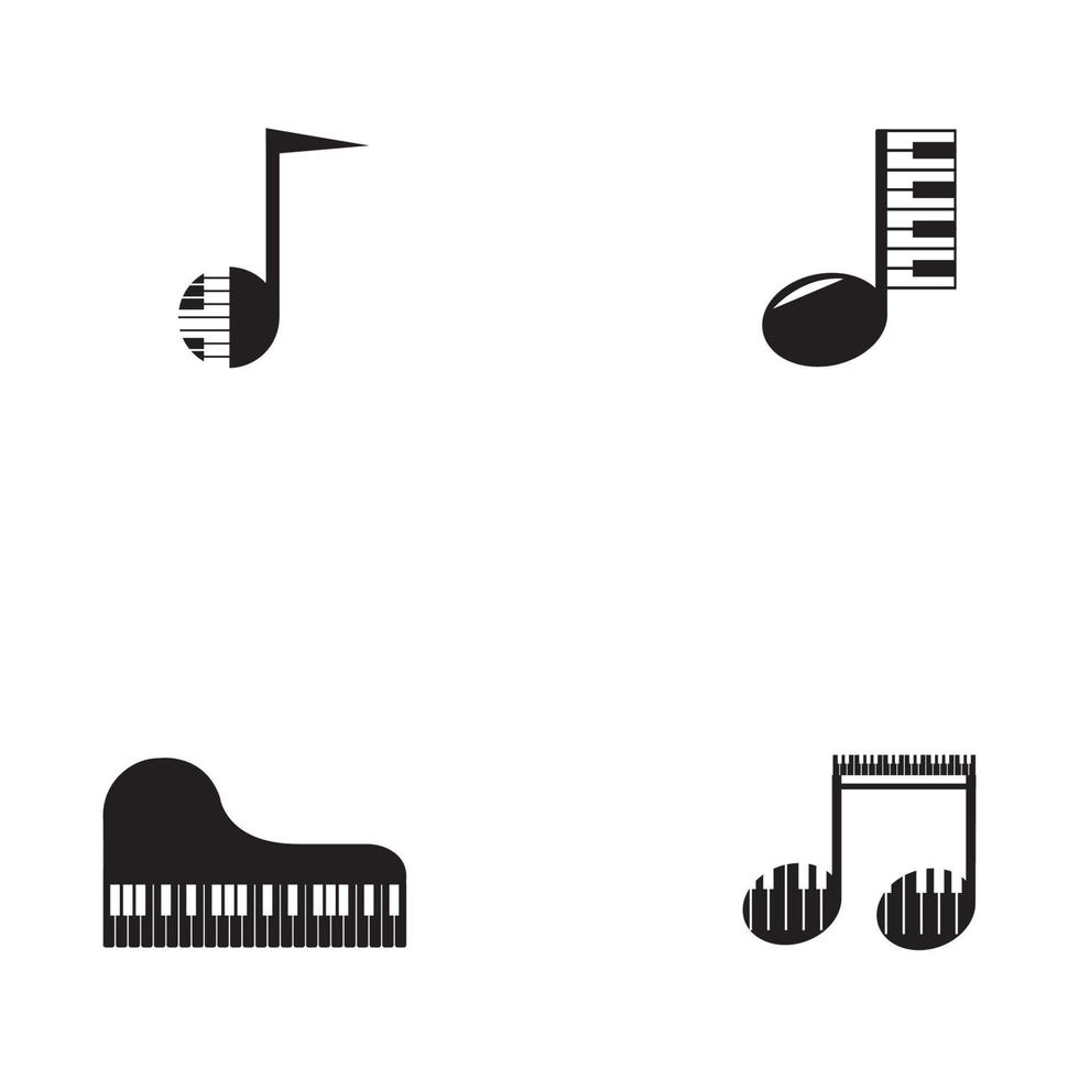 piano pictogram vector illustratie sjabloon