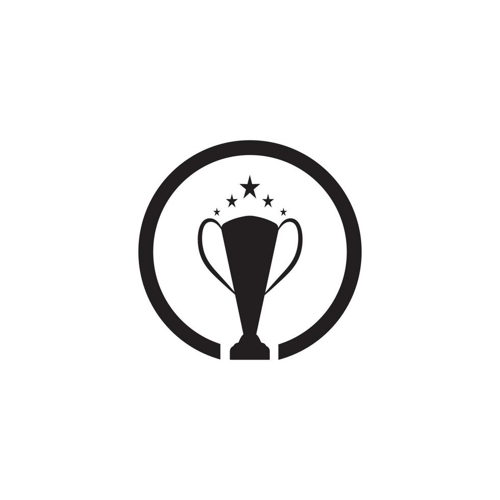 trofee vector logo icon.champions trofee logo pictogram voor winnaar award logo sjabloon