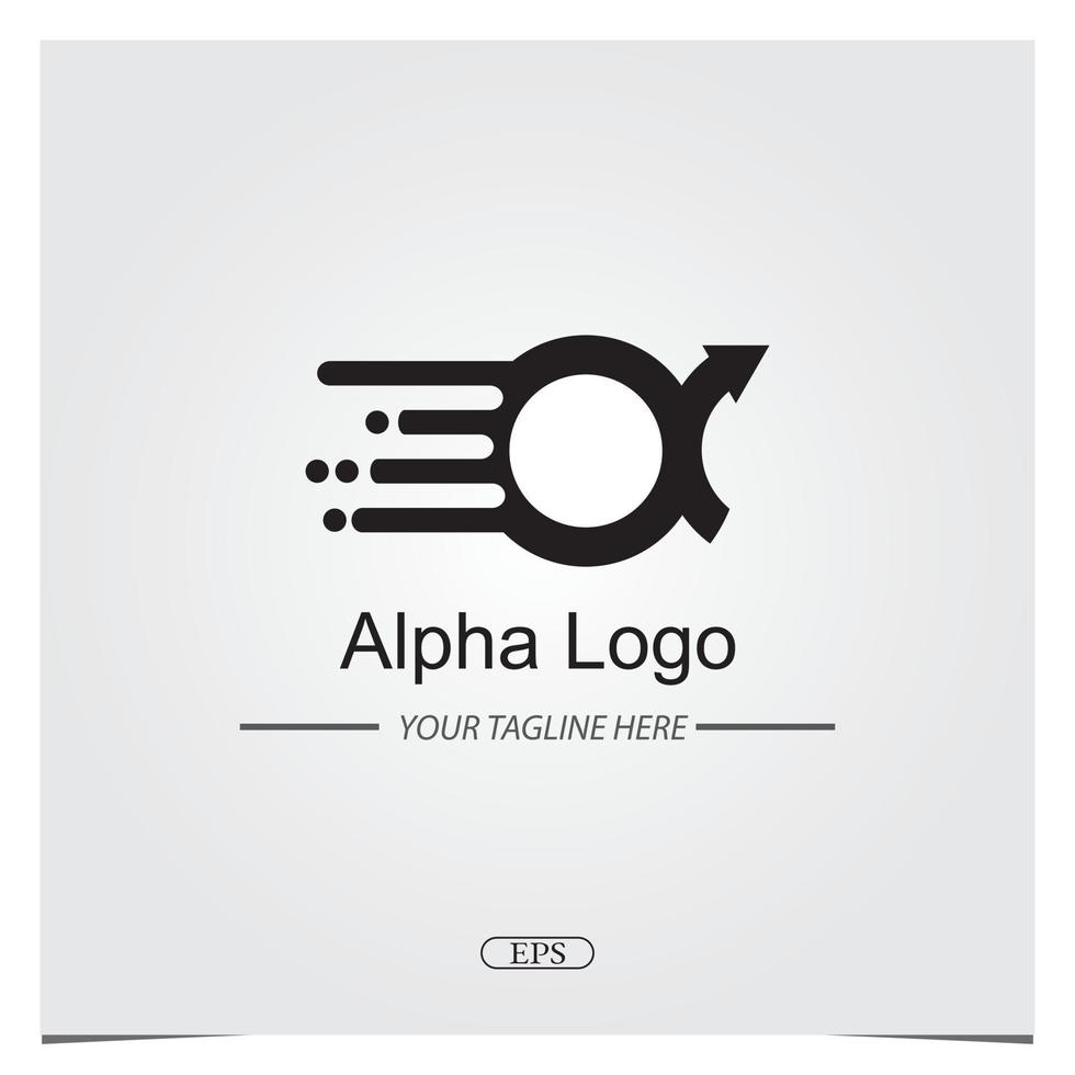 alpha logo premium elegante sjabloon vector eps 10